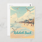 Rehoboth Beach, Delaware – Coastal vintage Briefkaart (Voorkant / Achterkant)