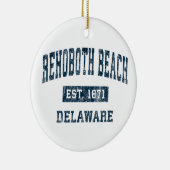 Rehoboth Beach Delaware DE Sportontwerp N Keramisch Ornament (Rechts)