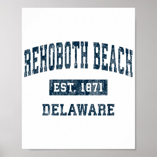Rehoboth Beach Delaware DE  Sportontwerp N Poster (Voorkant)
