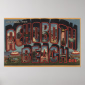 Rehoboth Beach, Delaware - Grote Letter-scènes Poster (Voorkant)