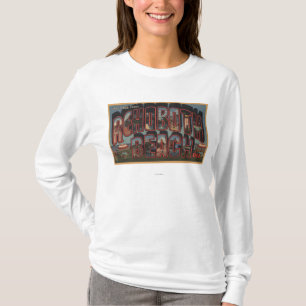 Rehoboth Beach, Delaware - Grote Letter-scènes T-shirt