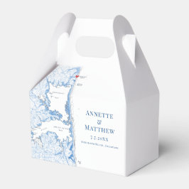 Rehoboth Beach Delaware Kaart Elegante bruiloft Bedankdoosjes