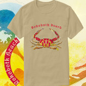 Rehoboth Beach Delaware Red en Gold Ocean Crab Hoodie