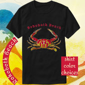 Rehoboth Beach Delaware Red en Gold Ocean Crab Hoodie