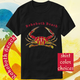 Rehoboth Beach Delaware Red en Gold Ocean Crab Hoodie