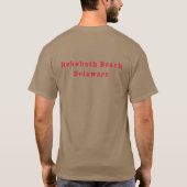 Rehoboth Beach Delaware Red en Gold Ocean Crab T-shirt (Achterkant)