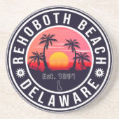 Rehoboth Beach Delaware Retro Sunset Souvenirs Zandsteen Onderzetter (Voorkant)