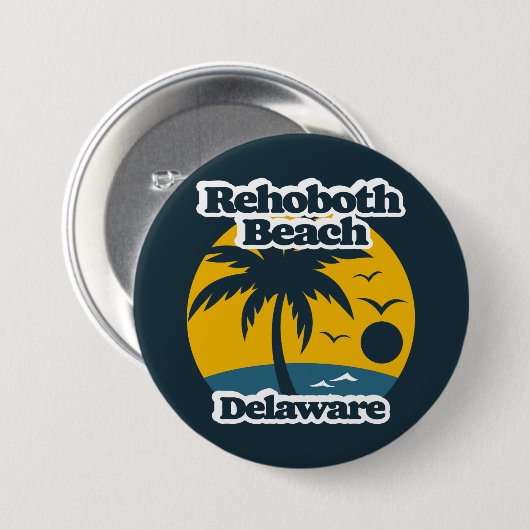 Rehoboth Beach Delaware Ronde Button 7,6 Cm (Voorkant /achterkant)