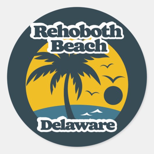Rehoboth Beach Delaware Ronde Sticker (Voorkant)