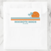 Rehoboth Beach Delaware Sun Palm Trees Rechthoekige Sticker (Tas)