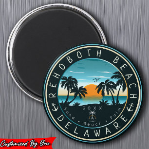 Rehoboth Beach Delaware Sunset Souvenir 80s Magneet