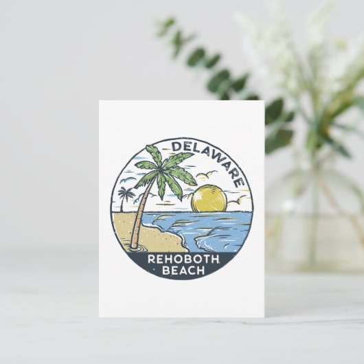 Rehoboth Beach Delaware Vintage Briefkaart (Staand voorkant)