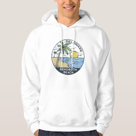 Rehoboth Beach Delaware Vintage Hoodie (Voorkant)