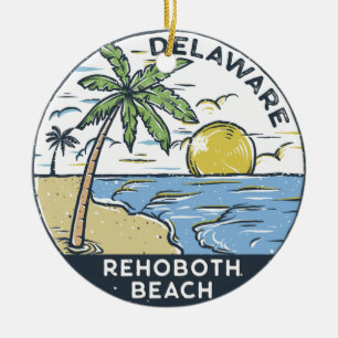 Rehoboth Beach Delaware Vintage Keramisch Ornament