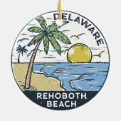 Rehoboth Beach Delaware Vintage Keramisch Ornament (Achterkant)