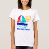 Rehoboth Beach Delaware  Waterverf Sailboot T-shirt (Voorkant)