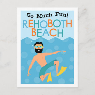 Rehoboth Beach Fun Hipster Travel Briefkaart