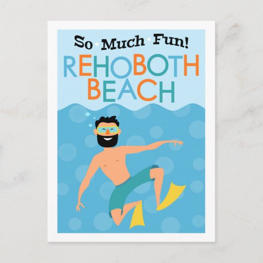 Rehoboth Beach Fun Hipster Travel Briefkaart (Voorkant)