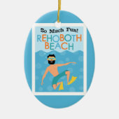 Rehoboth Beach Fun Hipster Travel Keramisch Ornament (Voorkant)
