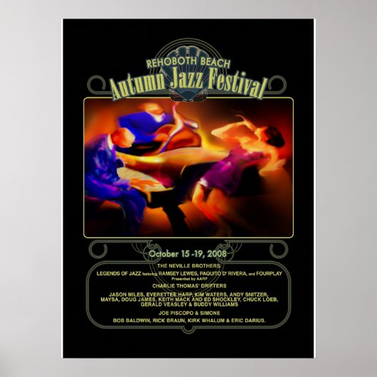 Rehoboth Beach herfst Jazz Fest 2008 Poster (Voorkant)