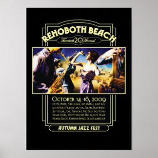 Rehoboth Beach herfst Jazz Fest 2009 Poster