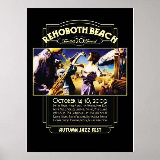 Rehoboth Beach herfst Jazz Fest 2009 Poster (Voorkant)