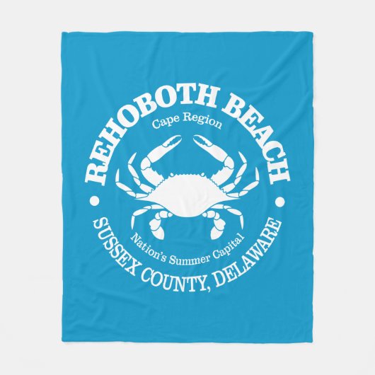 Rehoboth Beach (krab) Fleece Deken (Voorkant)