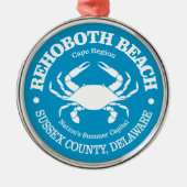 Rehoboth Beach (krab) Metalen Ornament (Voorkant)