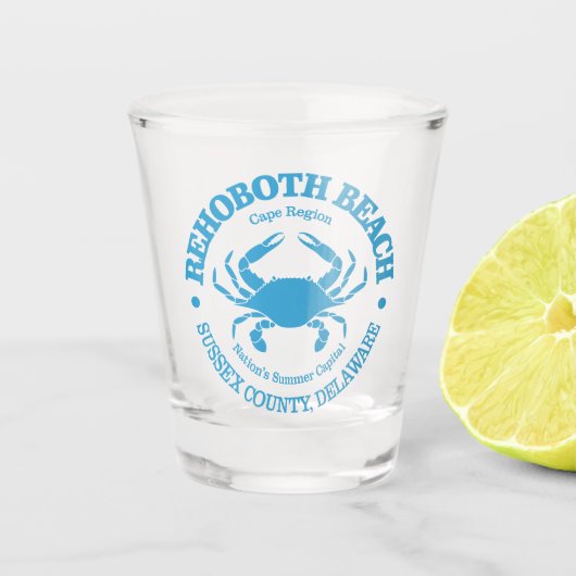 Rehoboth Beach (krab) Shot Glas (Voorkant)