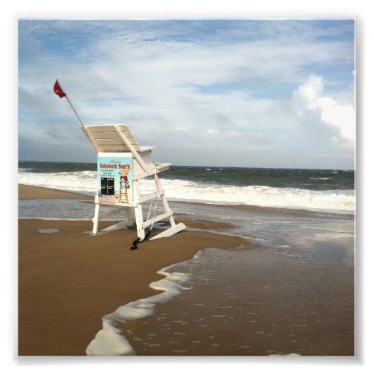 Rehoboth Beach Lifeguard Standaard Foto Afdruk (Voorkant)