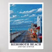 Rehoboth Beach Muurkunst - Boardwalk Print - Rehob (Voorkant)