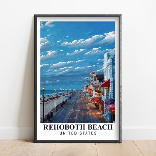 Rehoboth Beach Muurkunst - Boardwalk Print - Rehob