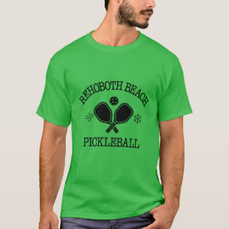 Rehoboth Beach Pickleball Wind Snow BLK T-shirt