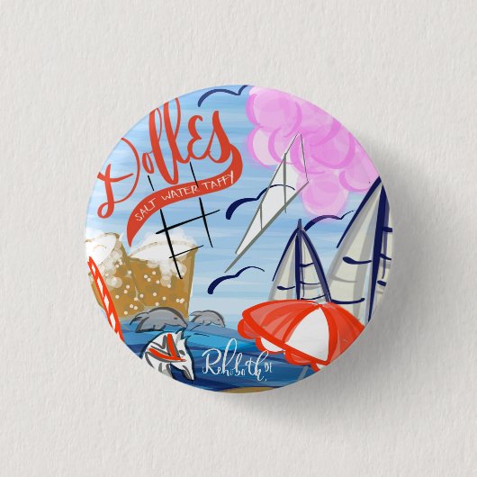 Rehoboth Beach Ronde Button 3,2 Cm (Voorkant)