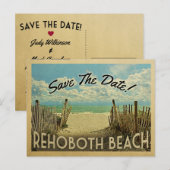 Rehoboth Beach Save the Date  Nautical Aankondigingskaart (Voorkant / Achterkant)