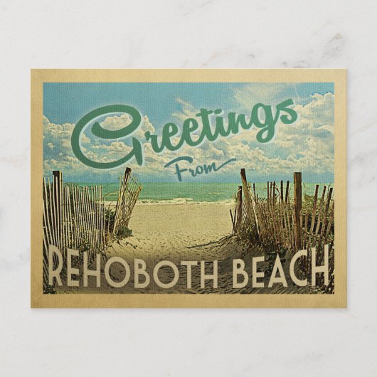 Rehoboth Beach Vintage Travel Briefkaart (Voorkant)