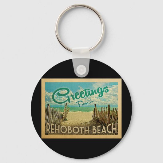Rehoboth Beach Vintage Travel Sleutelhanger (Voorkant)