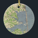 "Rehoboth & Bethany Beach DE Map" (1944) Keramisch Ornament<br><div class="desc">Dit is een  kaart van Rehoboth en Bethany Beach Delaware,  oorspronkelijk geproduceerd in 1944.</div>