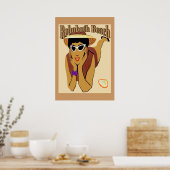 Rehoboth, Lady on Beach Poster (Keuken)