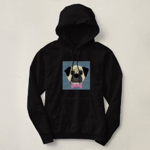 Rehpug, Roze Strikdas, Blauwe Baksteen Hoodie
