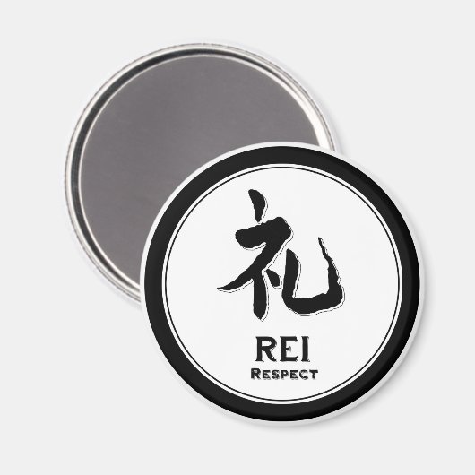 REI respecteert bushido deugd samurai kanji Magneet (Voorkant / Achterkant)