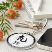 REI respecteert het tattoo samurai kanji Sleutelhanger (Voorkant Rechts)