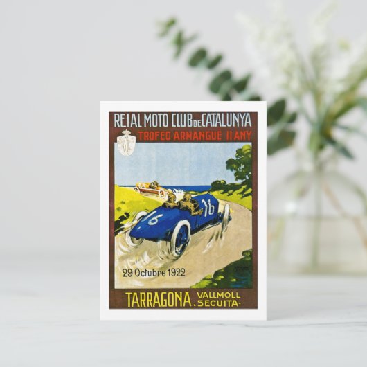 Reial Moto Club de Catalunya Retro Briefkaart (Staand voorkant)