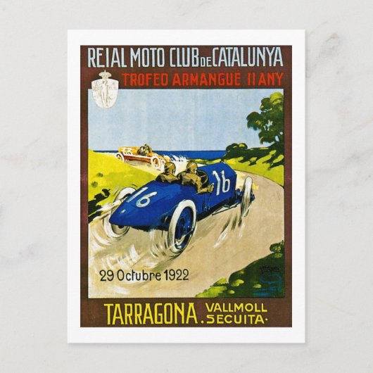 Reial Moto Club de Catalunya Retro Briefkaart (Voorkant)