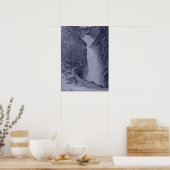 Reichenbach Falls - Sidney Paget - Blue Tint Poster (Keuken)