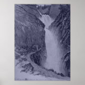 Reichenbach Falls - Sidney Paget - Blue Tint Poster (Voorkant)