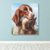 Reichert Gundog met Snipe Canvas Afdruk (Insitu (Houten vloer))
