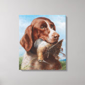 Reichert Gundog met Snipe Canvas Afdruk (Voorkant)