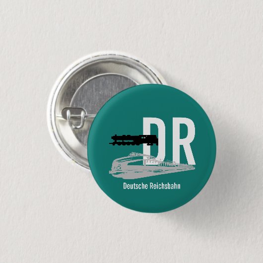 Reichsbahn DDR-ontwerp Ronde Button 3,2 Cm (Voorkant /achterkant)