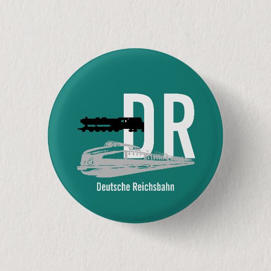 Reichsbahn DDR-ontwerp Ronde Button 3,2 Cm (Voorkant)